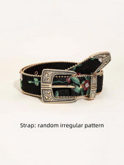 Women's Casual Retro Floral Embroidered Boho Western Belt