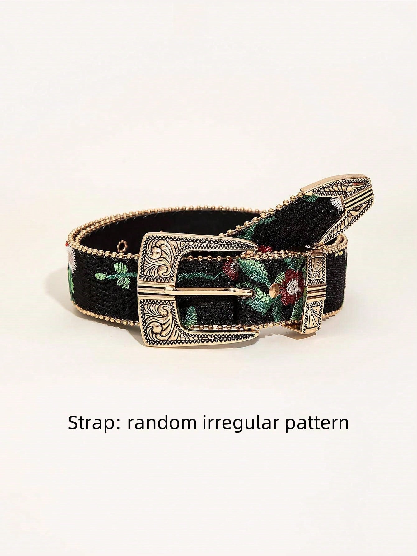 Women's Casual Retro Floral Embroidered Boho Western Belt