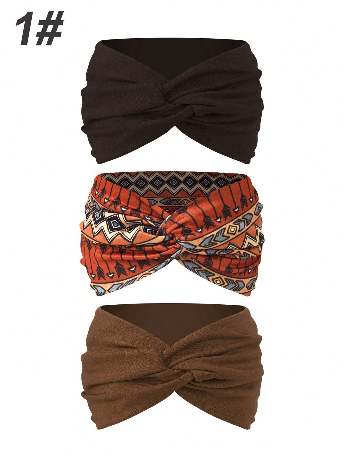 Women's Bohemian Wide Cross Headband Set