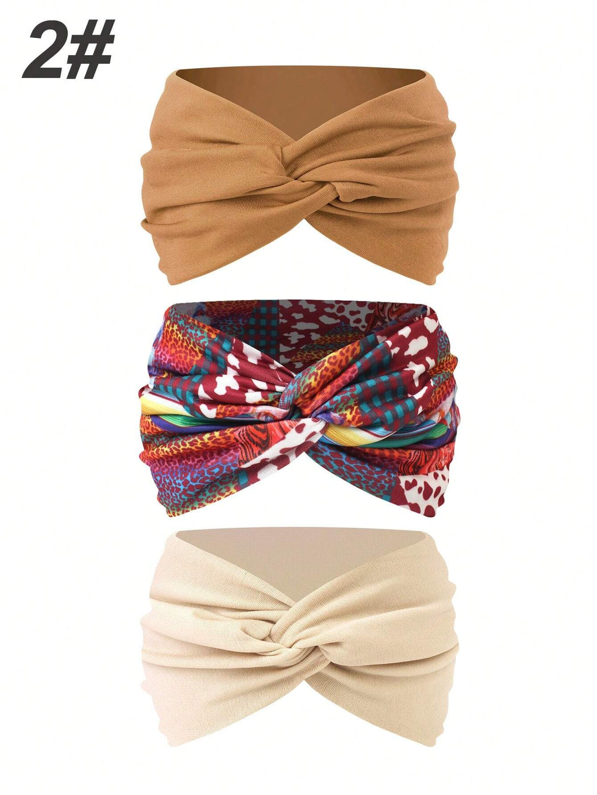 Women's Bohemian Wide Cross Headband Set