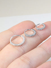 Women's Cubic Zirconia Silver Nose Ring Cartilage Earring