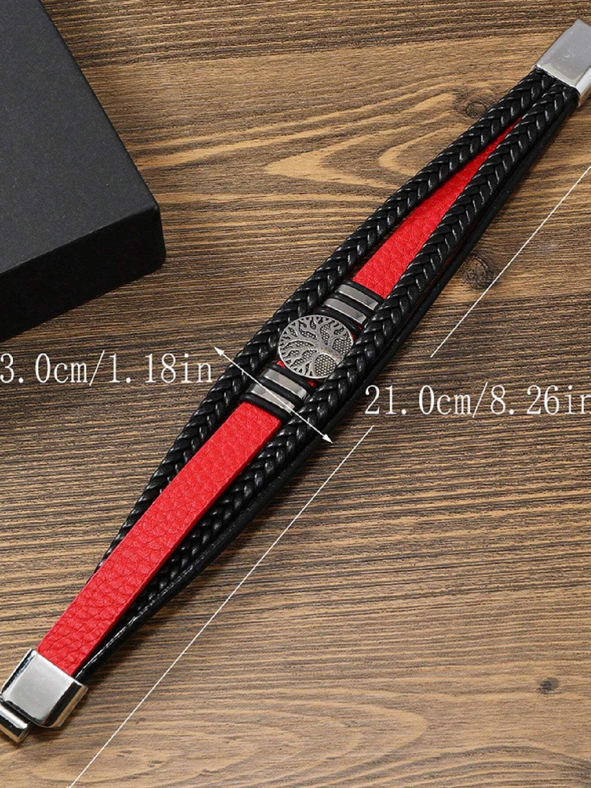 Men's Punk Tree of Life PU Leather Geometric Bracelet