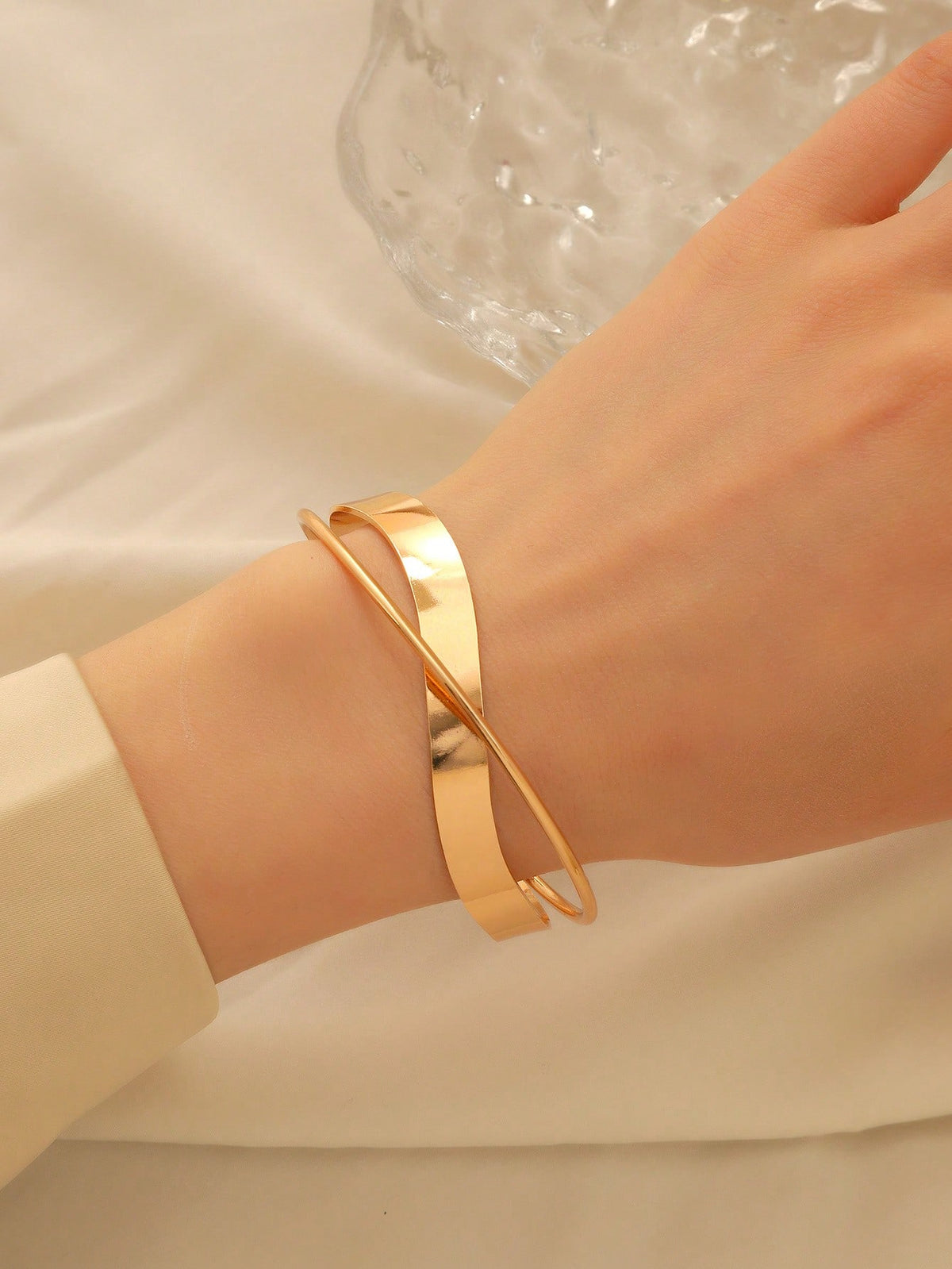 Women's Bohemian Flat Open Cuff Bangle Bracelet