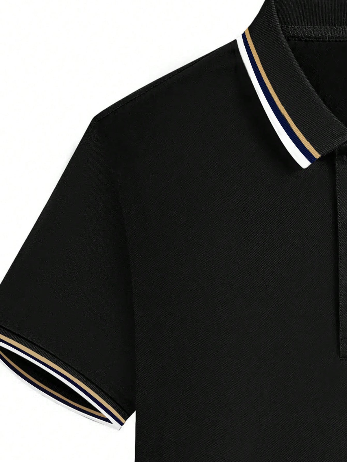 Men's Casual Striped Short Sleeve Commute Polo Shirt
