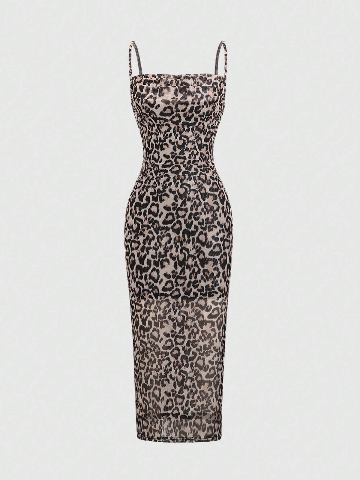Women's Summer Leopard Printed Sleeveless Cami Maxi Dress