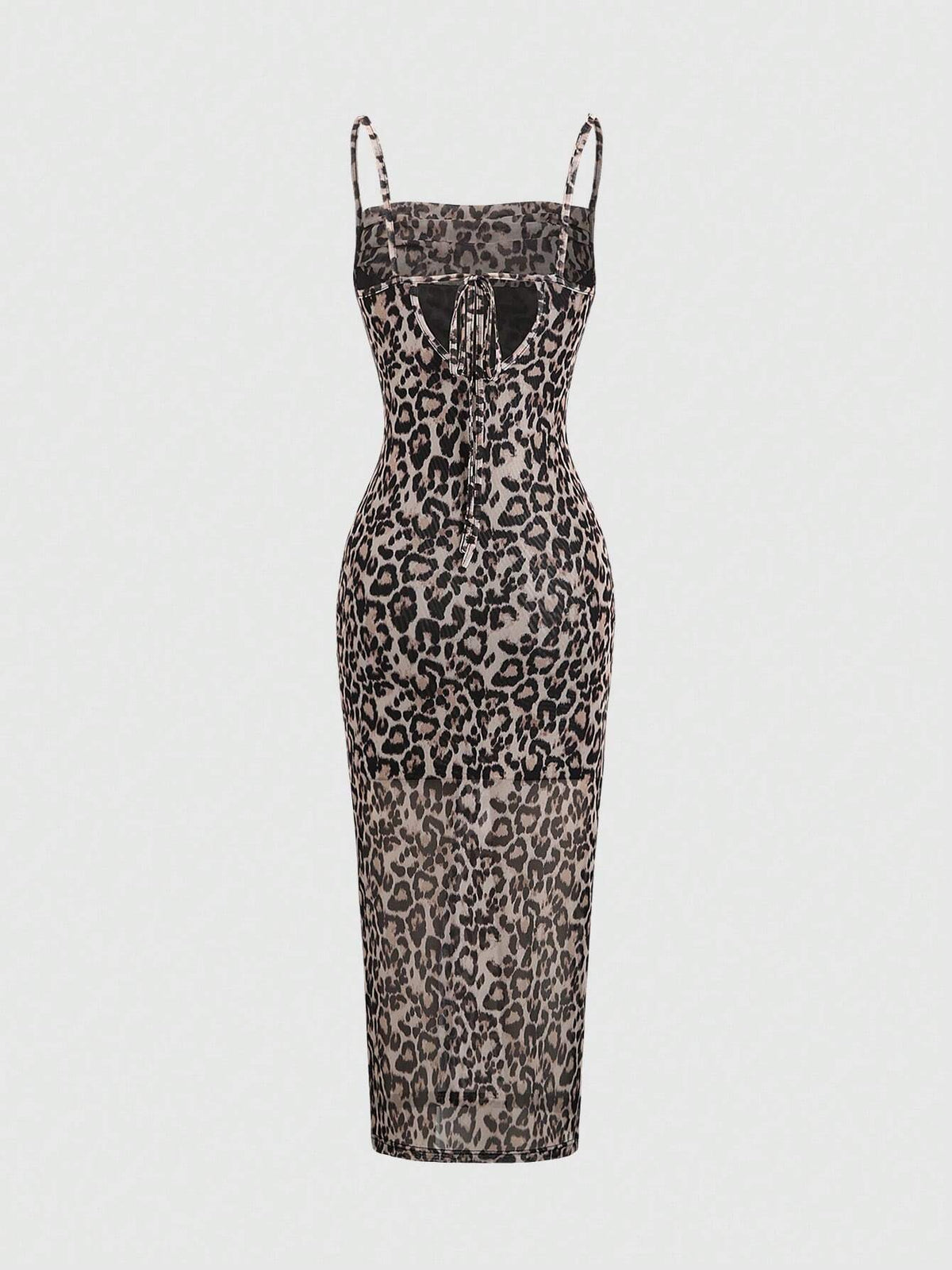 Women's Summer Leopard Printed Sleeveless Cami Maxi Dress