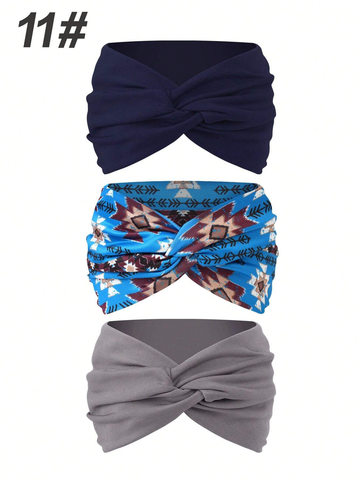 Women's Bohemian Wide Cross Headband Set