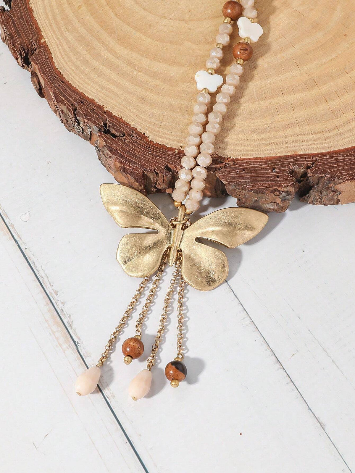 Women's Fashion Butterfly Beaded Necklace