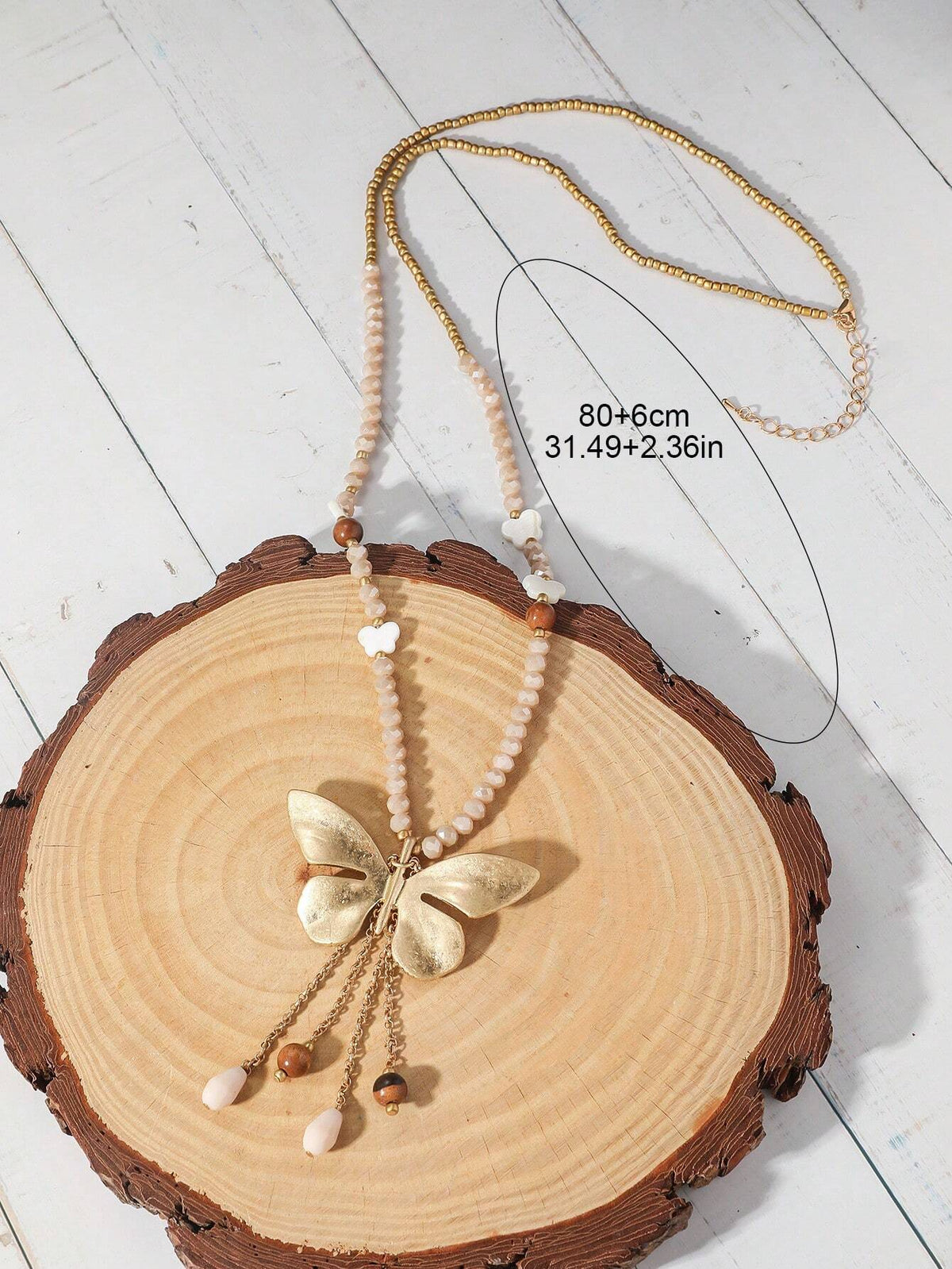 Women's Fashion Butterfly Beaded Necklace