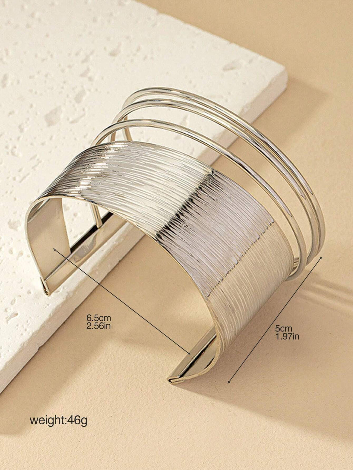 Women's Semi-Hollow Open Cuff Bracelet