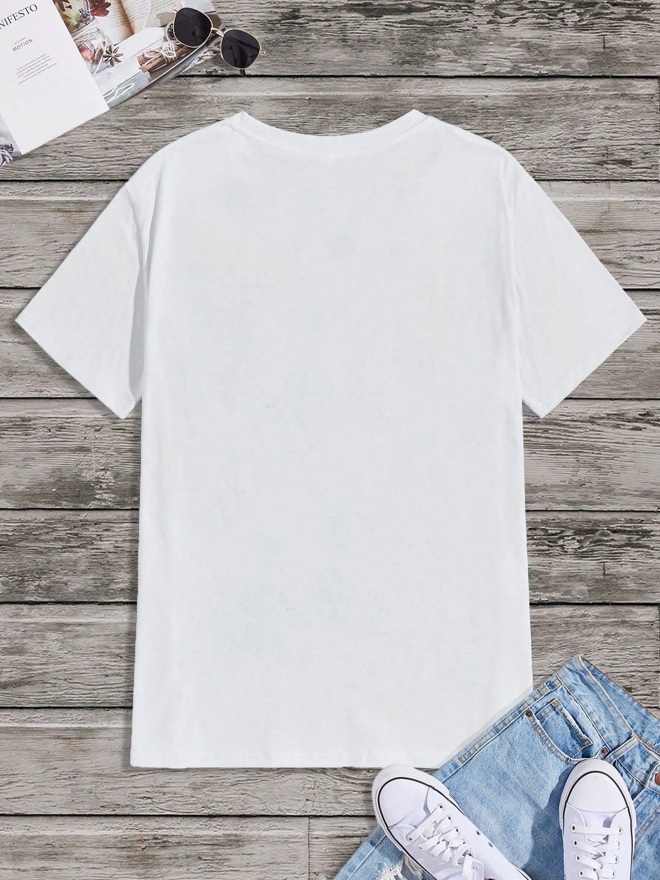 Men's Casual Letter Graphic Print Round Neck Short Sleeve T-Shirt