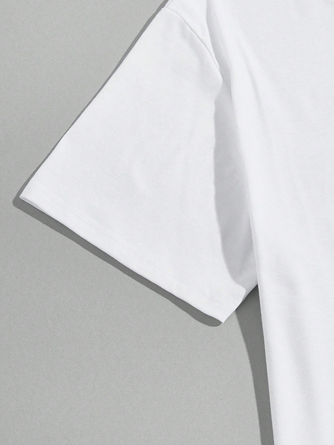 Men's Casual Letter Graphic Print Round Neck Short Sleeve T-Shirt
