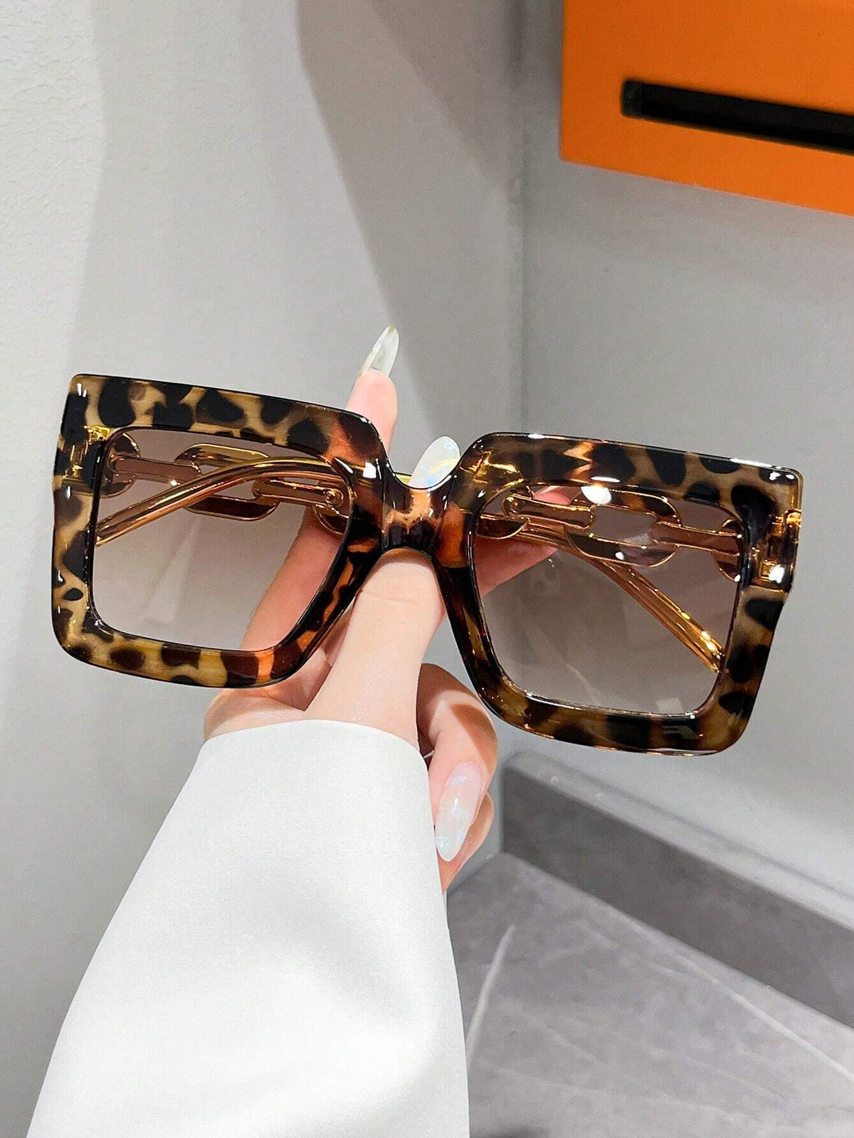Unisex Bohemian Square Plastic Frame Fashion Glasses