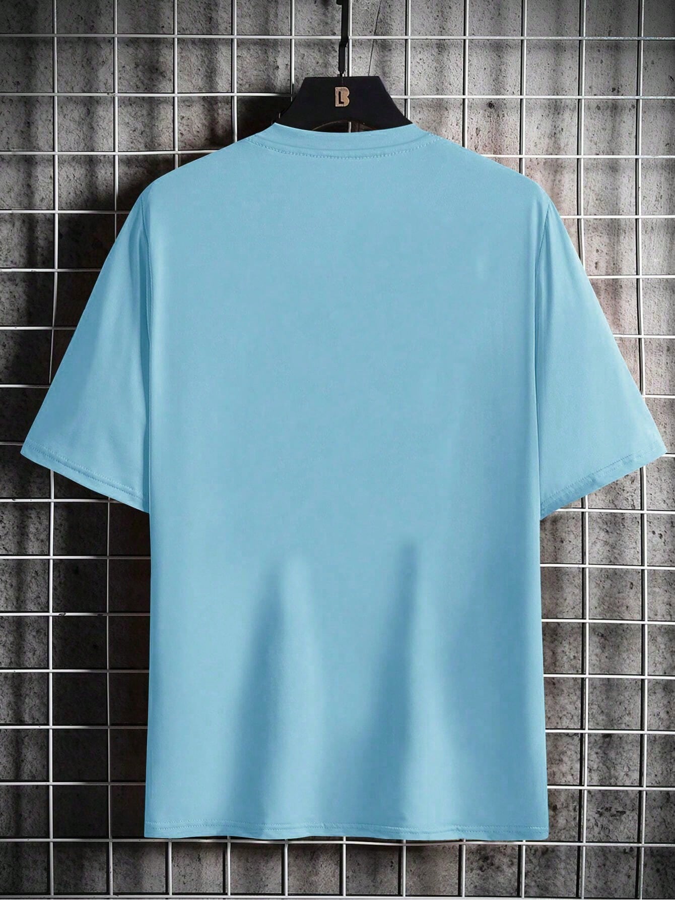 Men's Casual Letter Print Round Neck Short Sleeve T-Shirt