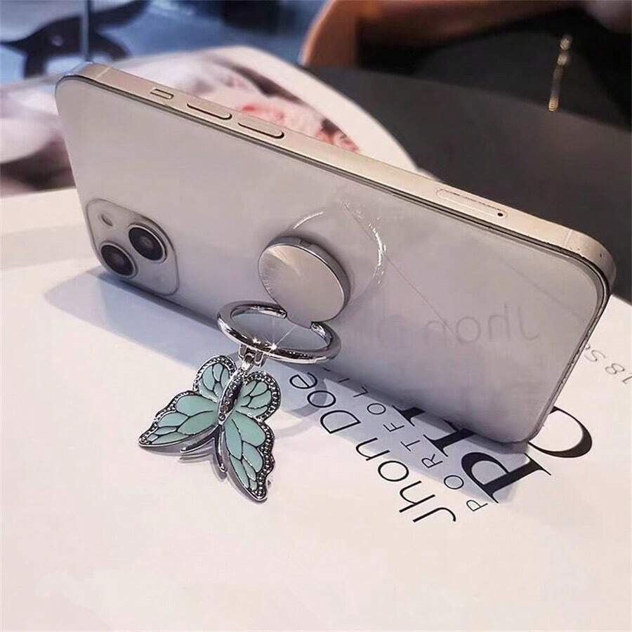 Rhinestone Butterfly 360° Rotating Phone Ring Grip Stand