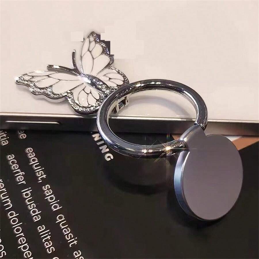 Rhinestone Butterfly 360° Rotating Phone Ring Grip Stand