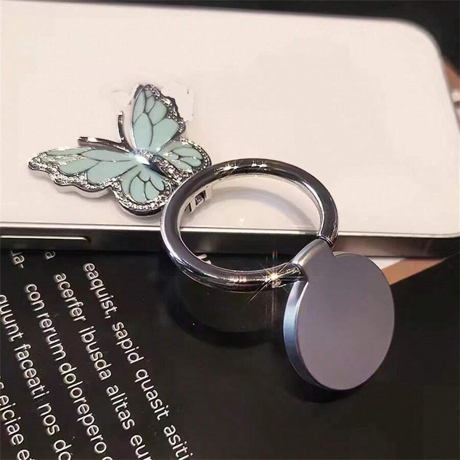 Rhinestone Butterfly 360° Rotating Phone Ring Grip Stand