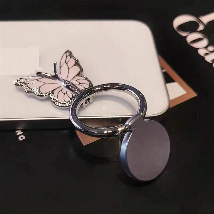 Rhinestone Butterfly 360° Rotating Phone Ring Grip Stand