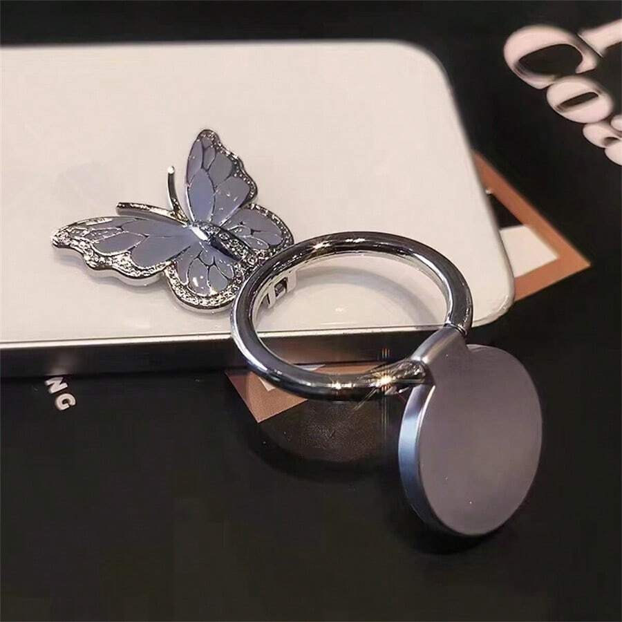 Rhinestone Butterfly 360° Rotating Phone Ring Grip Stand