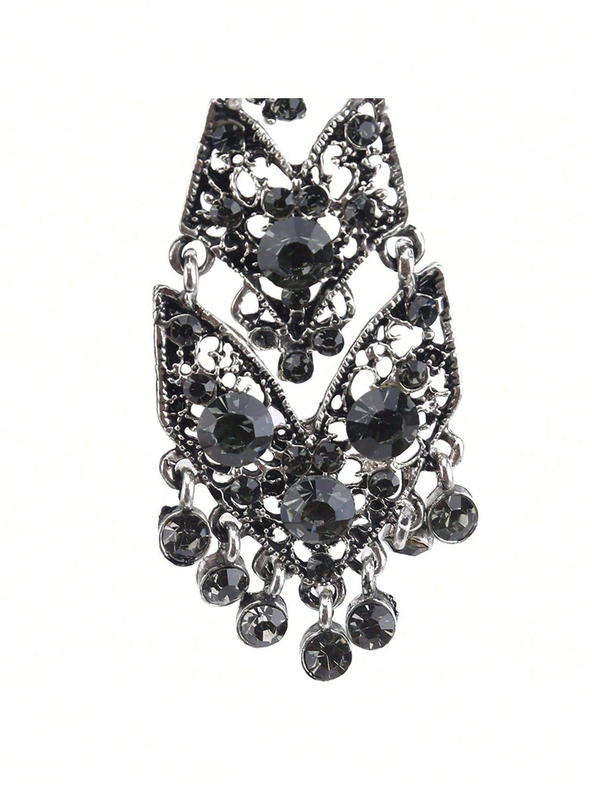 Women's Elegant Crystal Metal Flower Short Formal Tie