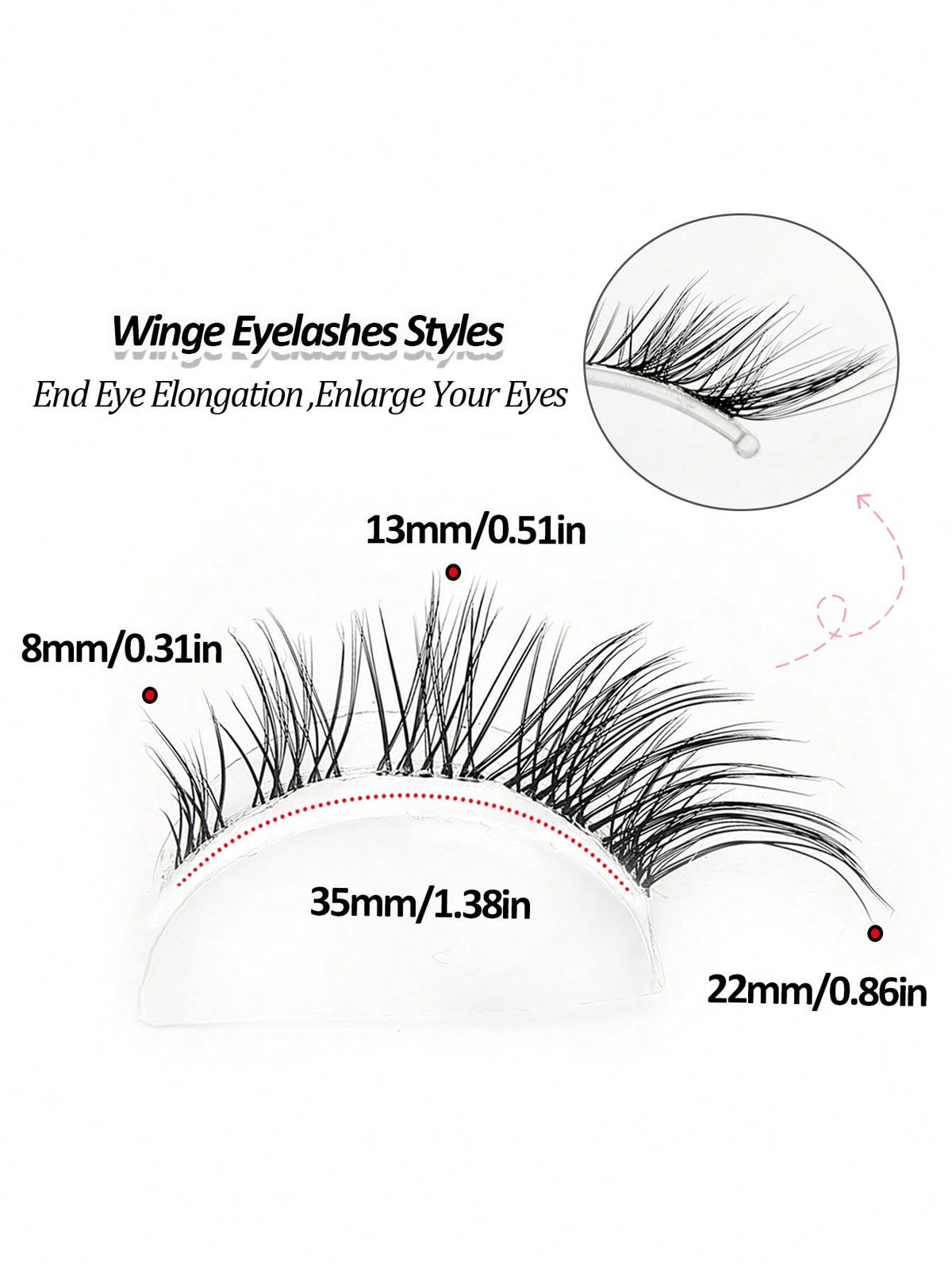 Women's 5 Pairs Cat Eye Natural Crisscross Clear Band Wispy Lashes Set