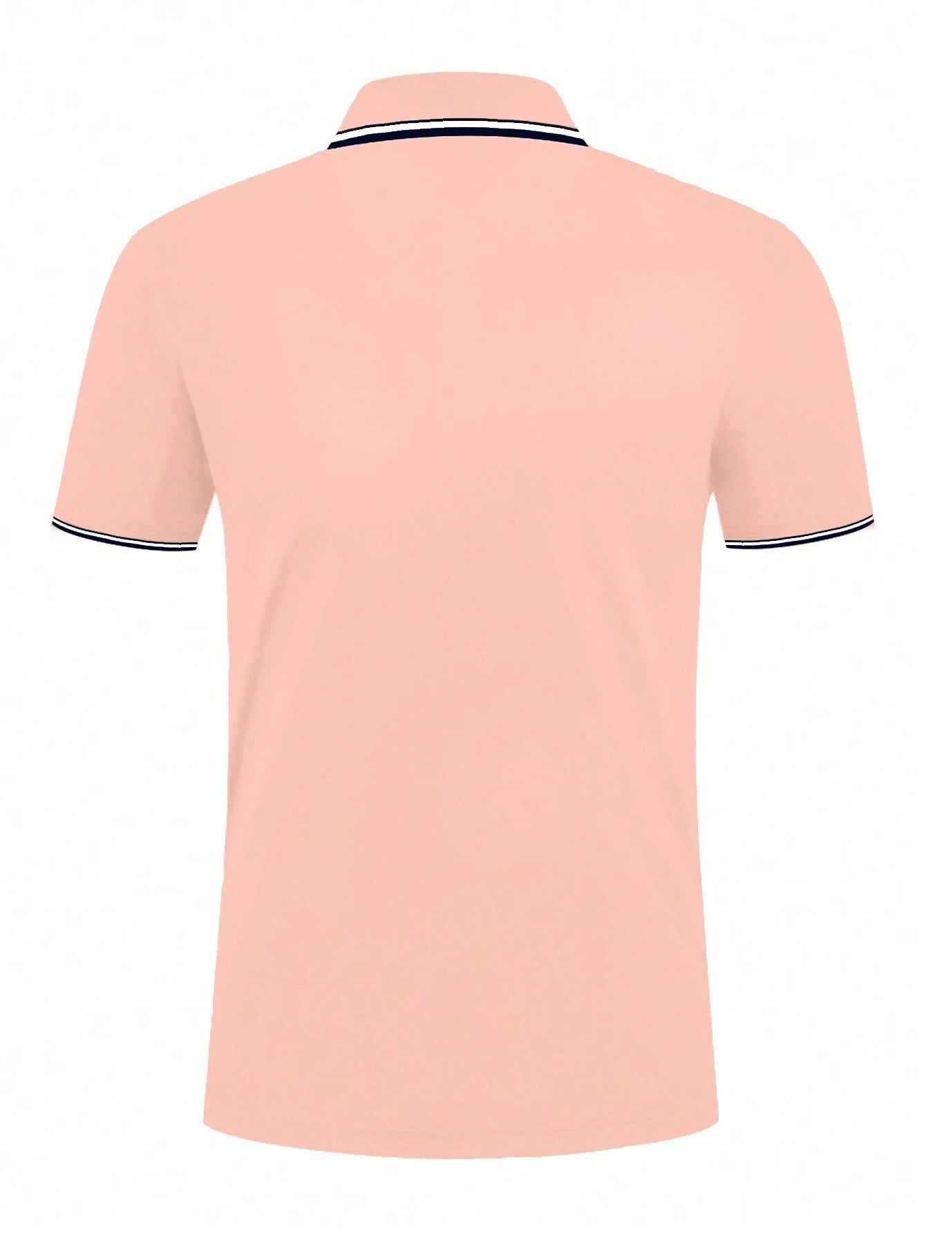 Manfinity Dauomo Men's Summer Stripe Short Sleeve Casual Polo Shirt
