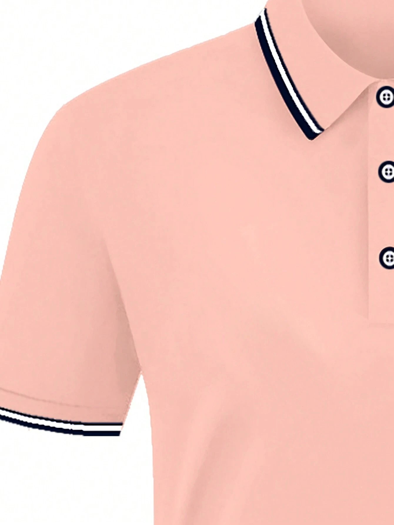 Manfinity Dauomo Men's Summer Stripe Short Sleeve Casual Polo Shirt