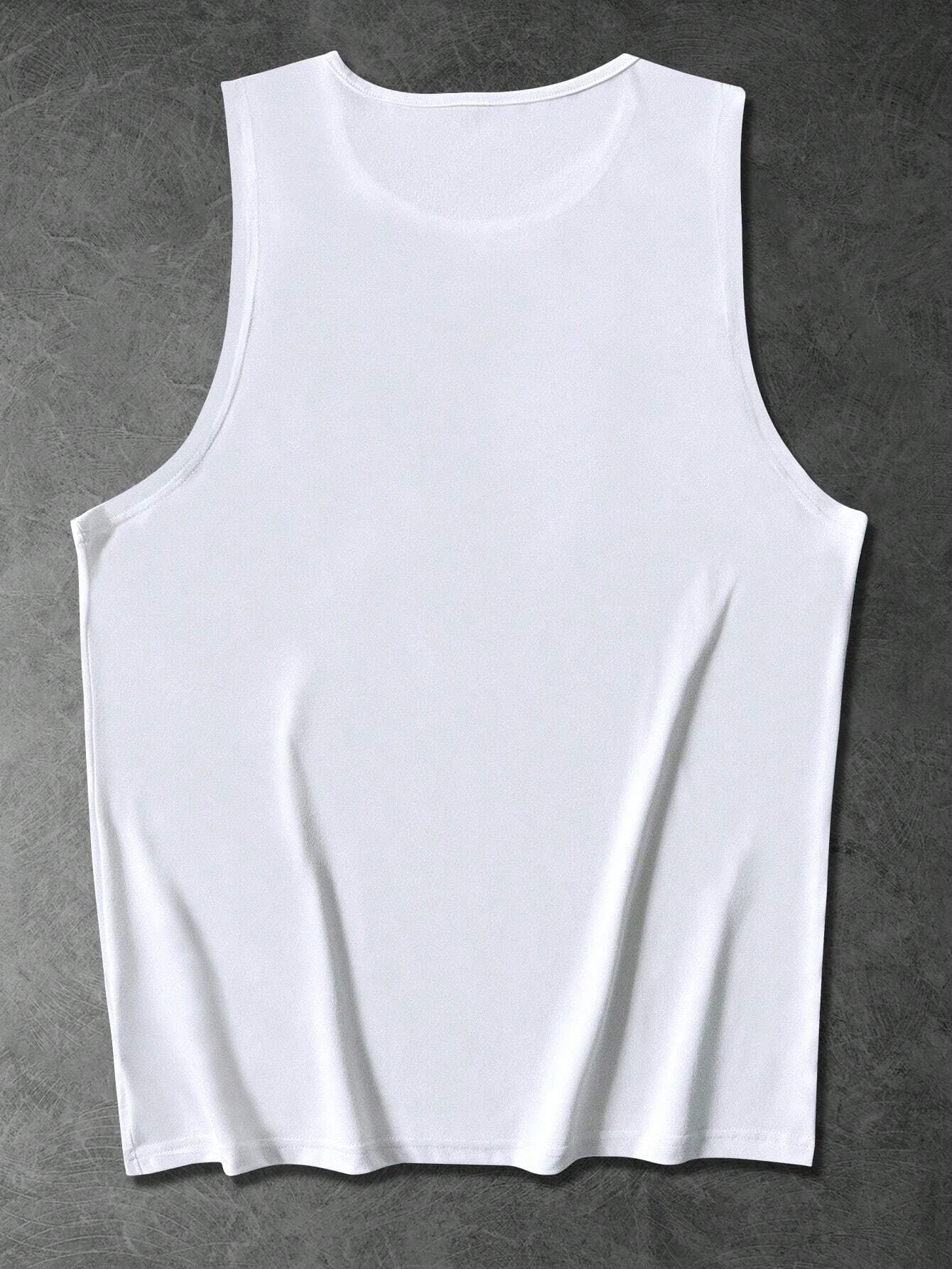 Manfinity Homme Men's Striped Tank Top Patchwork Sleeveless Vest Multicolor