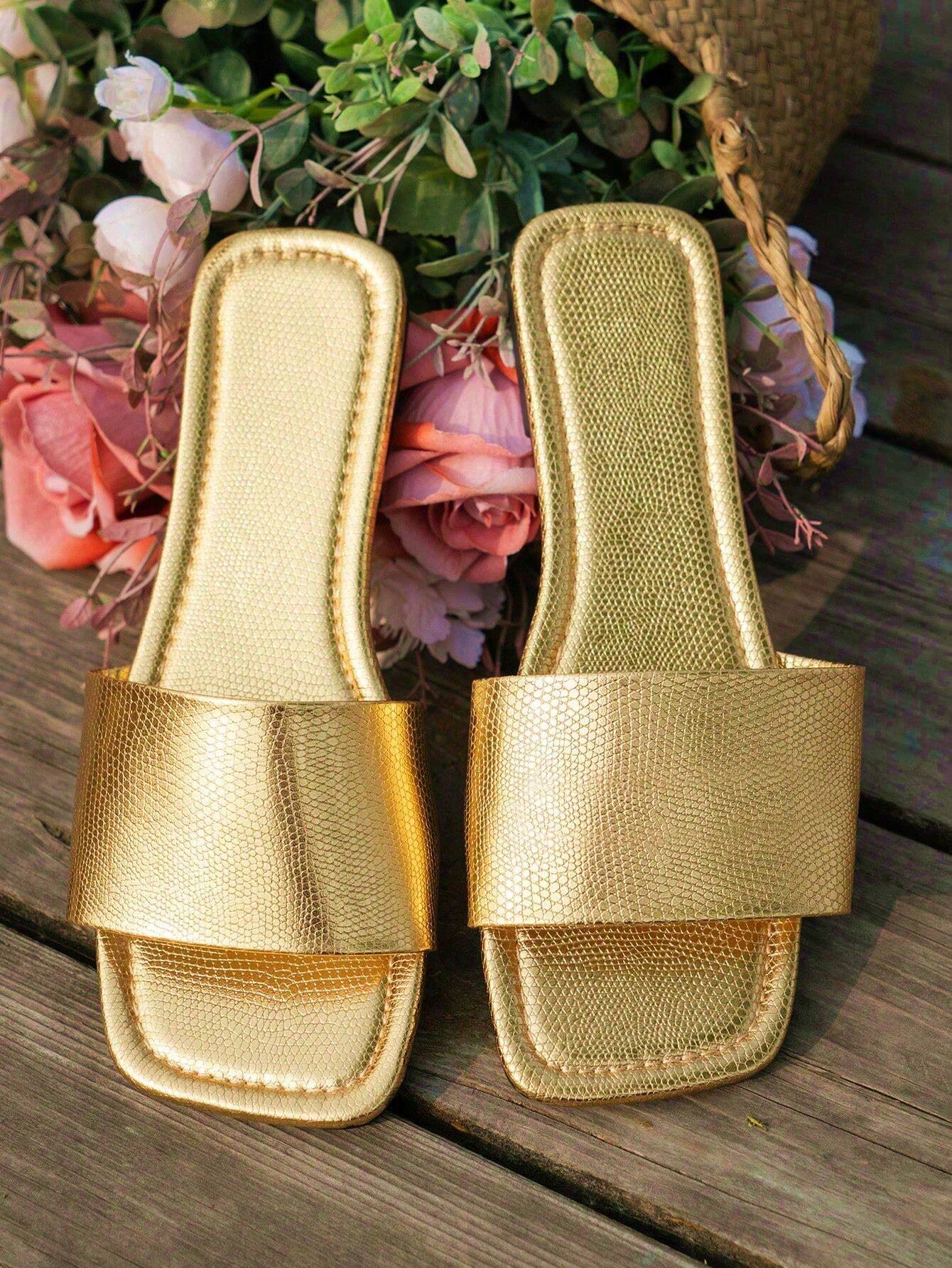 Women's H-Band Open Toe Casual Flat Slide Sandals