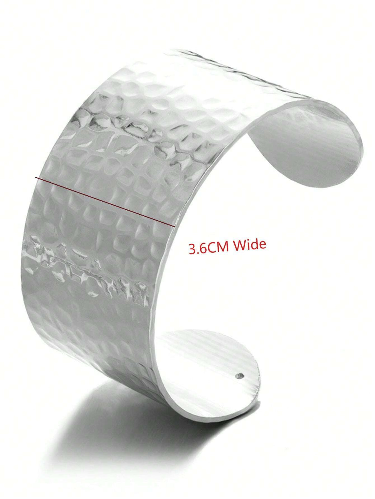 Women's Exaggerated Bump Textured Adjustable Stainless Steel Cuff Bracelet