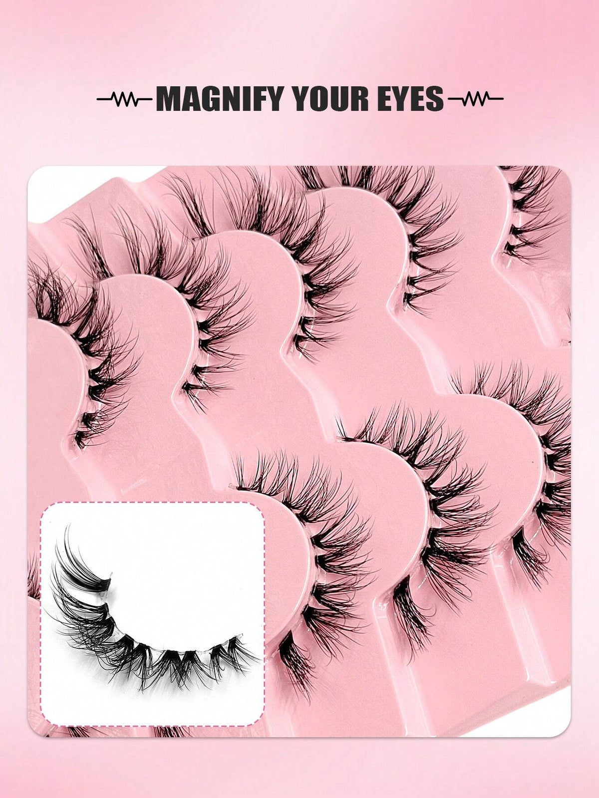 Women's 7-Pair Natural Crisscross Short False Eyelash Set