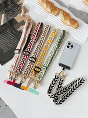 Adjustable Phone Lanyard with Faux Pearl Pendant