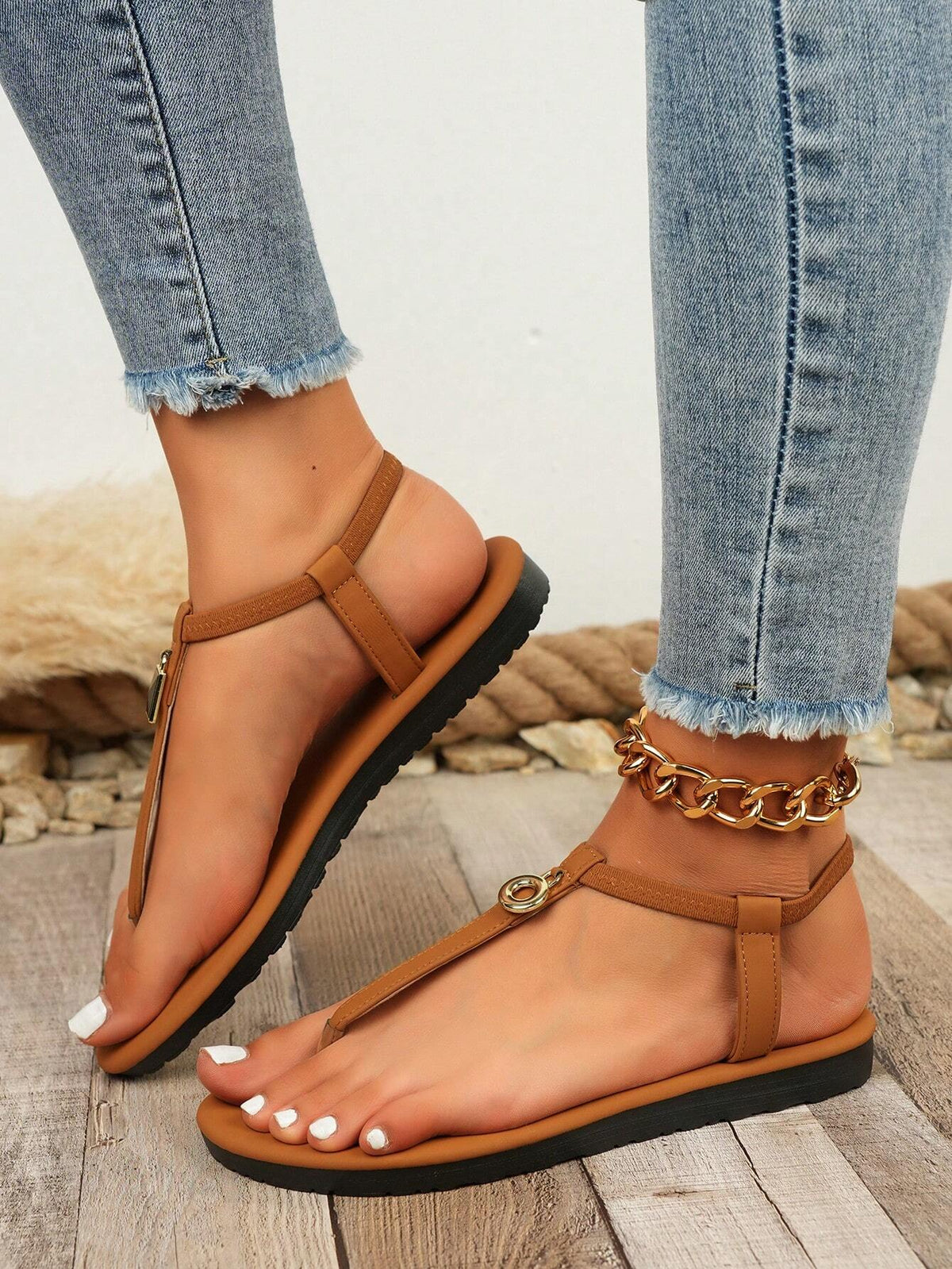 Women's Bohemian Casual Slip-On Flat Roman Sandals