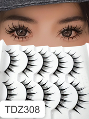 Shein Women's Spiky Manga Japanese Anime False Eyelash Set, Code: TDZ308