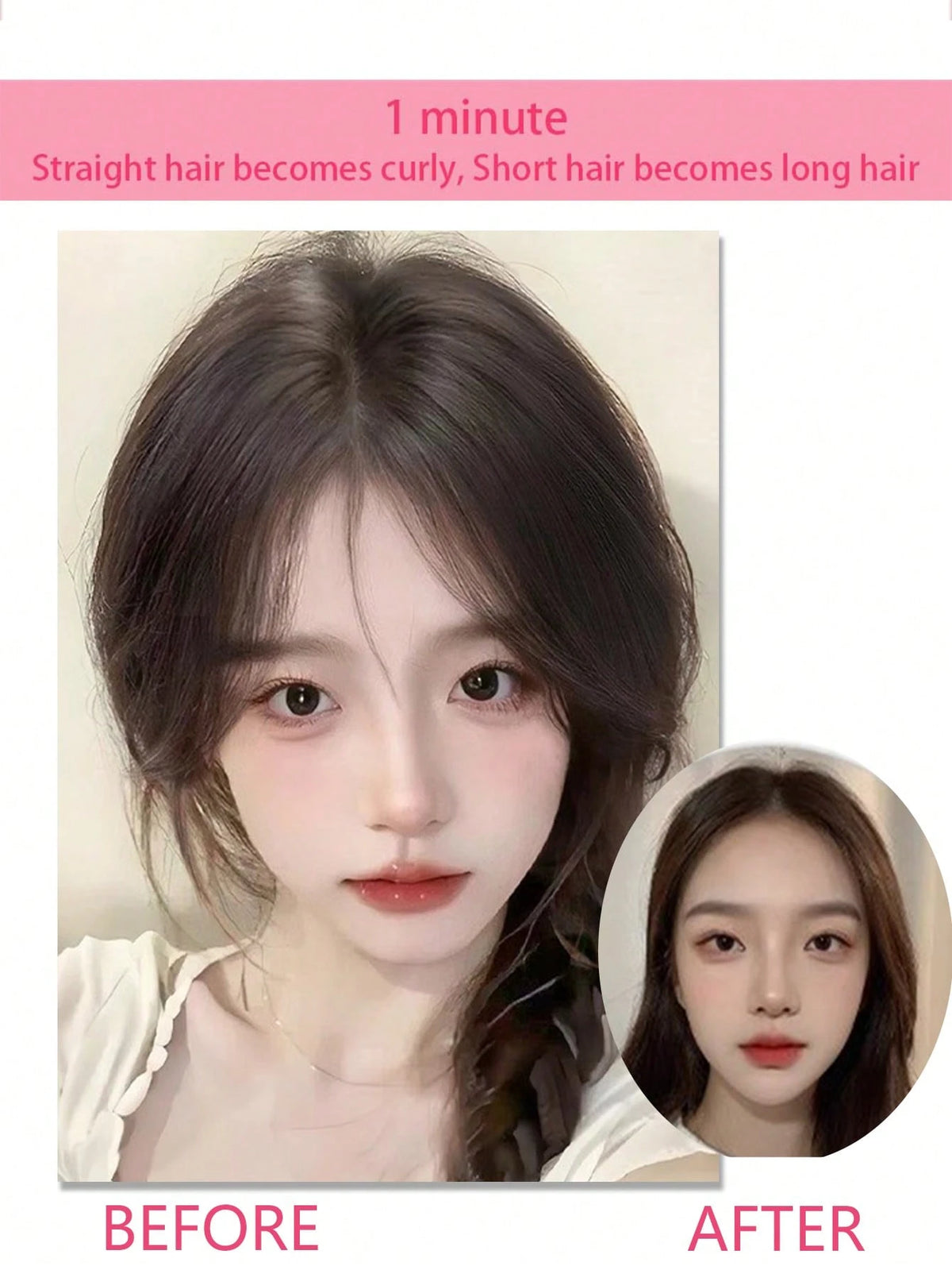 Women's Synthetic Voluminous Natural Side Bangs Hairpiece