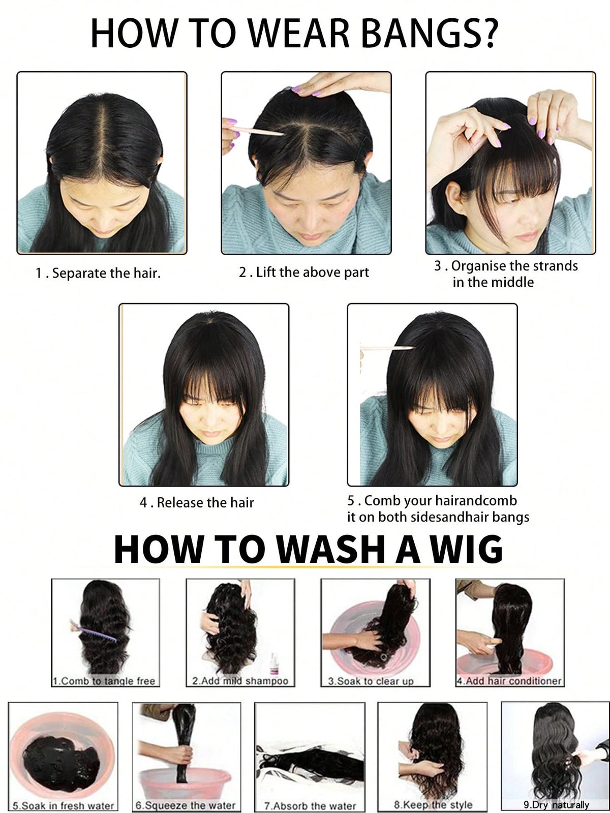 Women's Synthetic Voluminous Natural Side Bangs Hairpiece