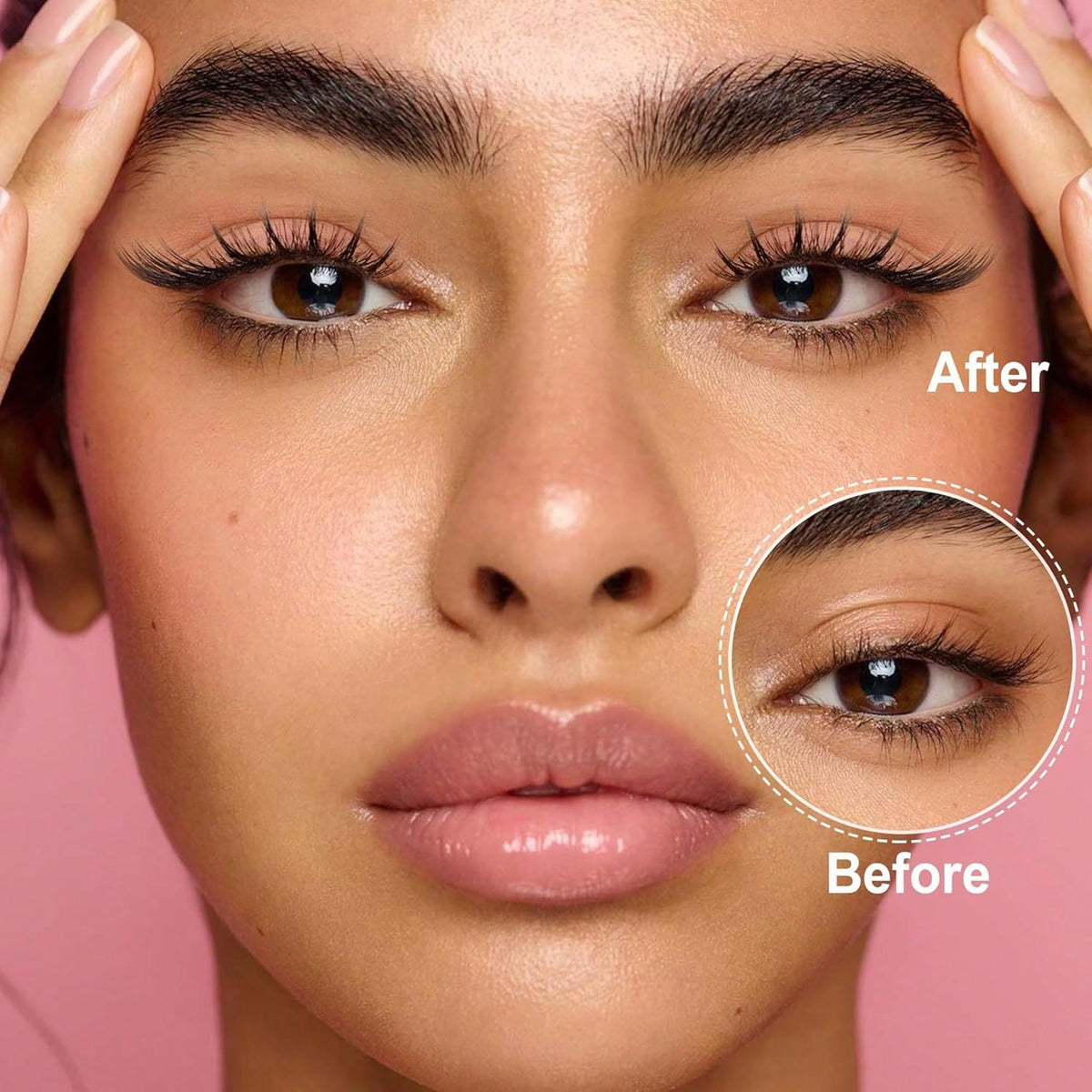 Women's 60-Piece D-Curl Cat Eye Eyelash Cluster Set