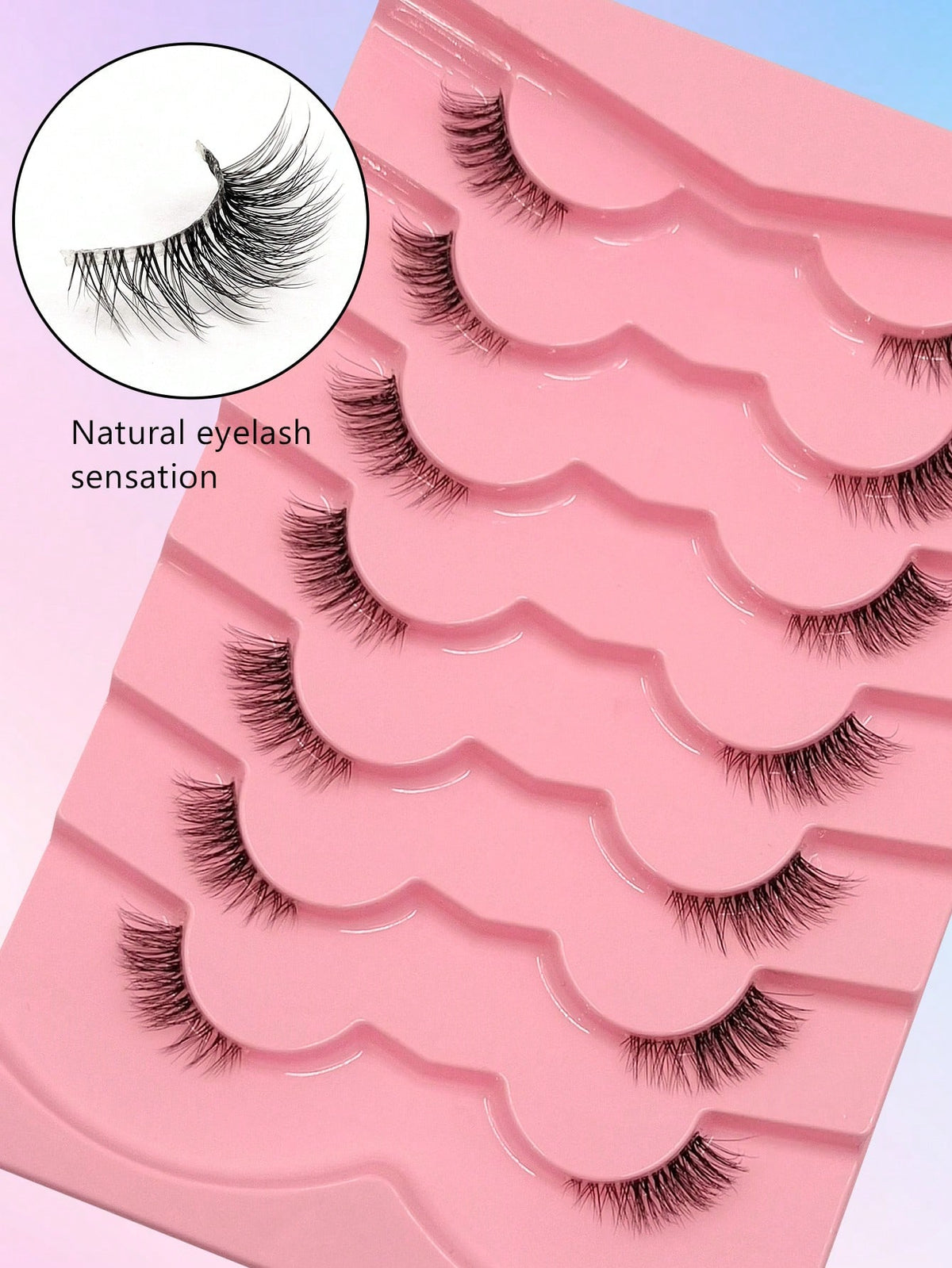 Women's Natural Transparent Half-Eye False Eyelashes Set