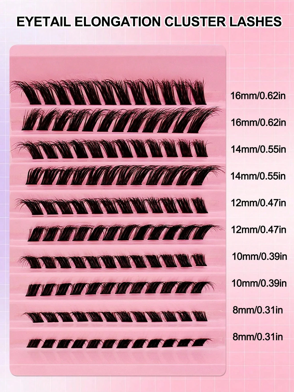Women's Spiky Cat Eye Individual Cluster False Eyelashes Set