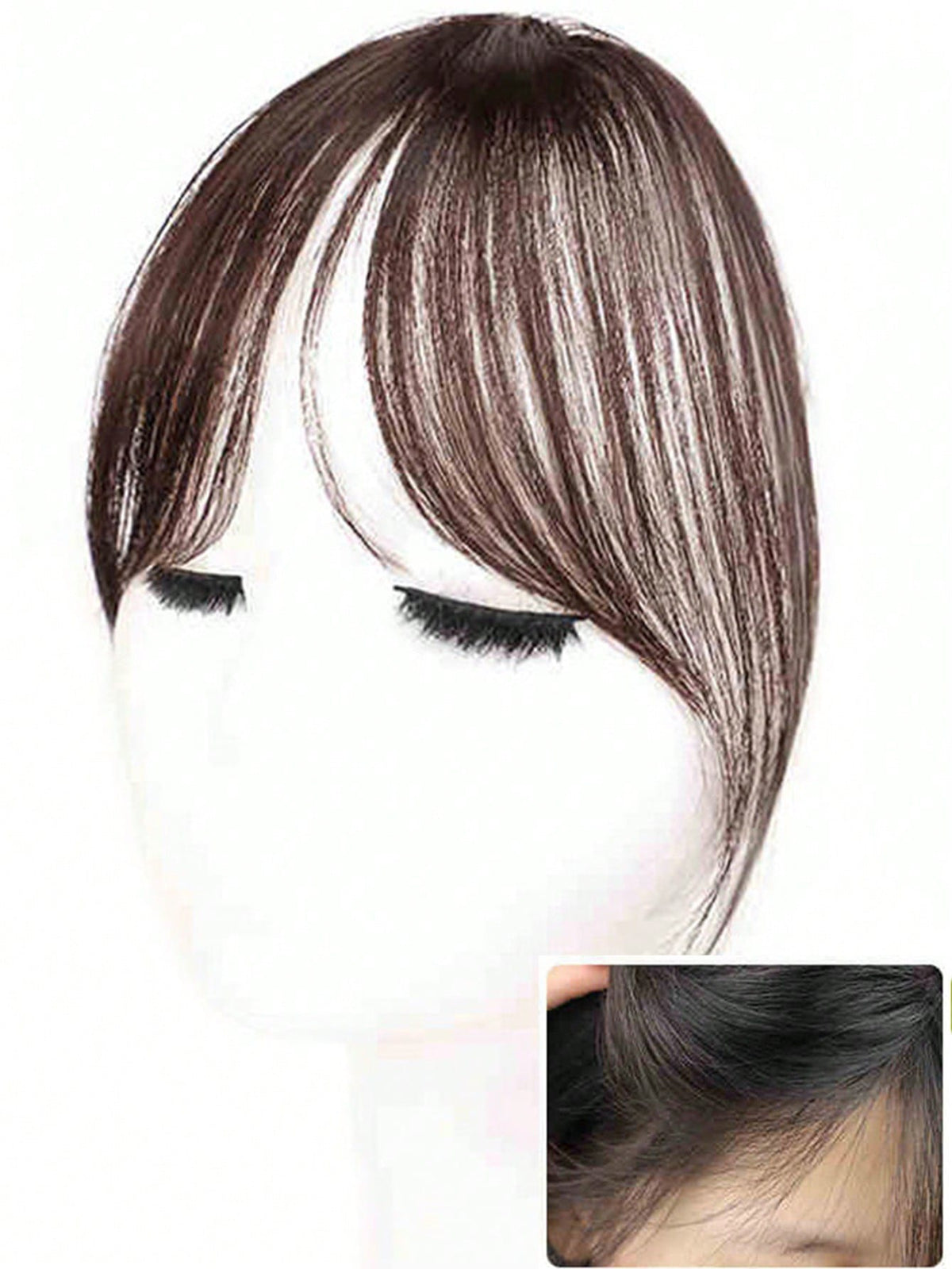 Women's Middle Part Lace Front Wig with Side Bangs