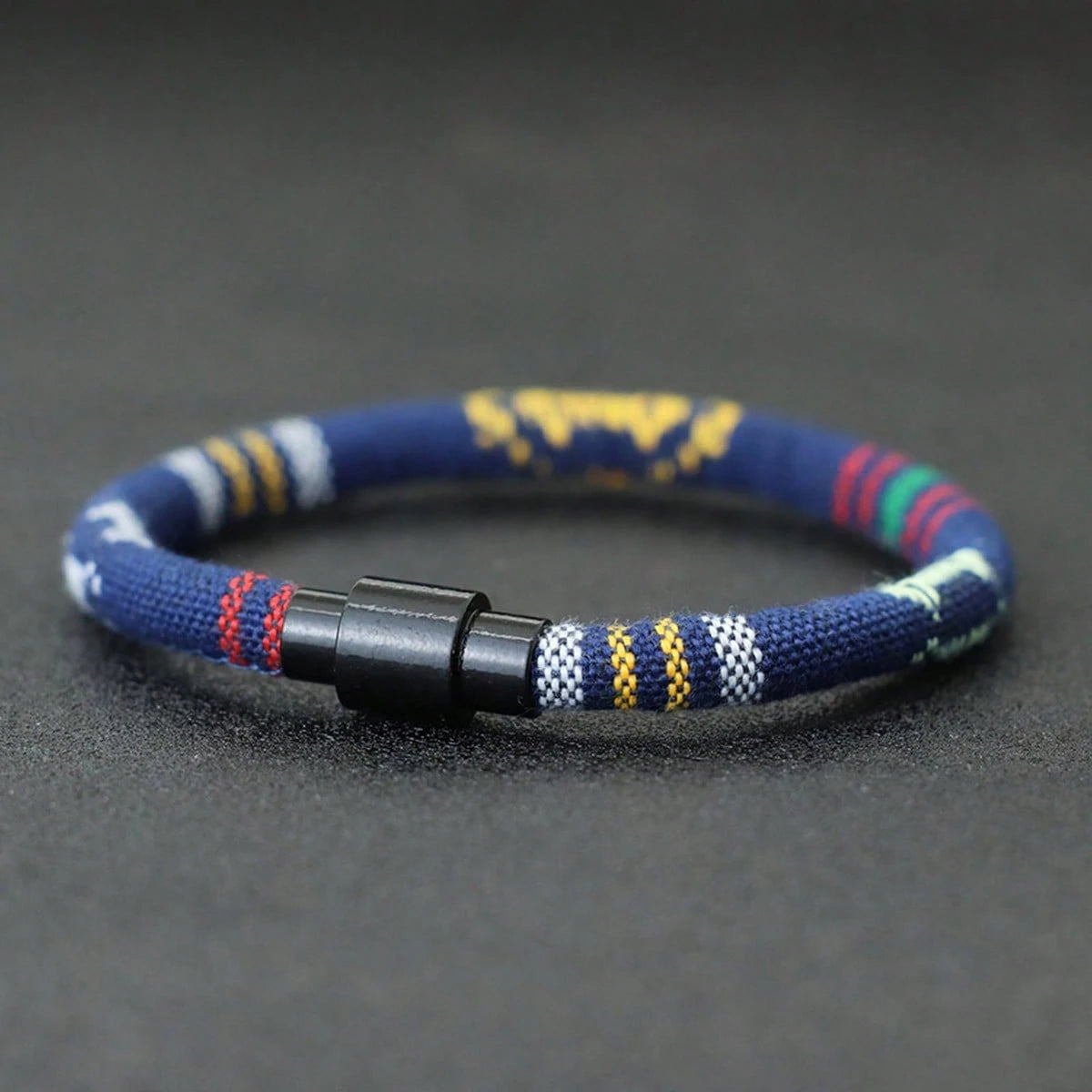 Men's Bohemian 6mm Fabric Rope Magnetic Bracelet