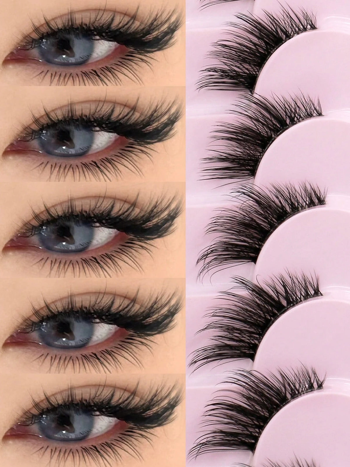 Women's 10 Pairs Short 3D Faux Mink Eyelash Set