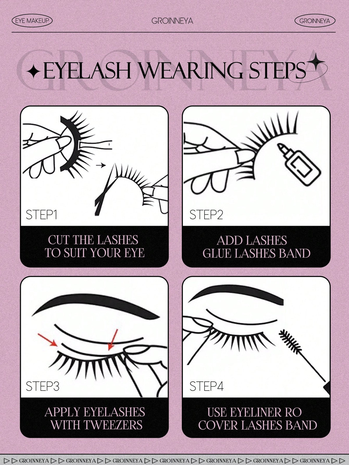 Women's 10 Pairs Short 3D Faux Mink Eyelash Set