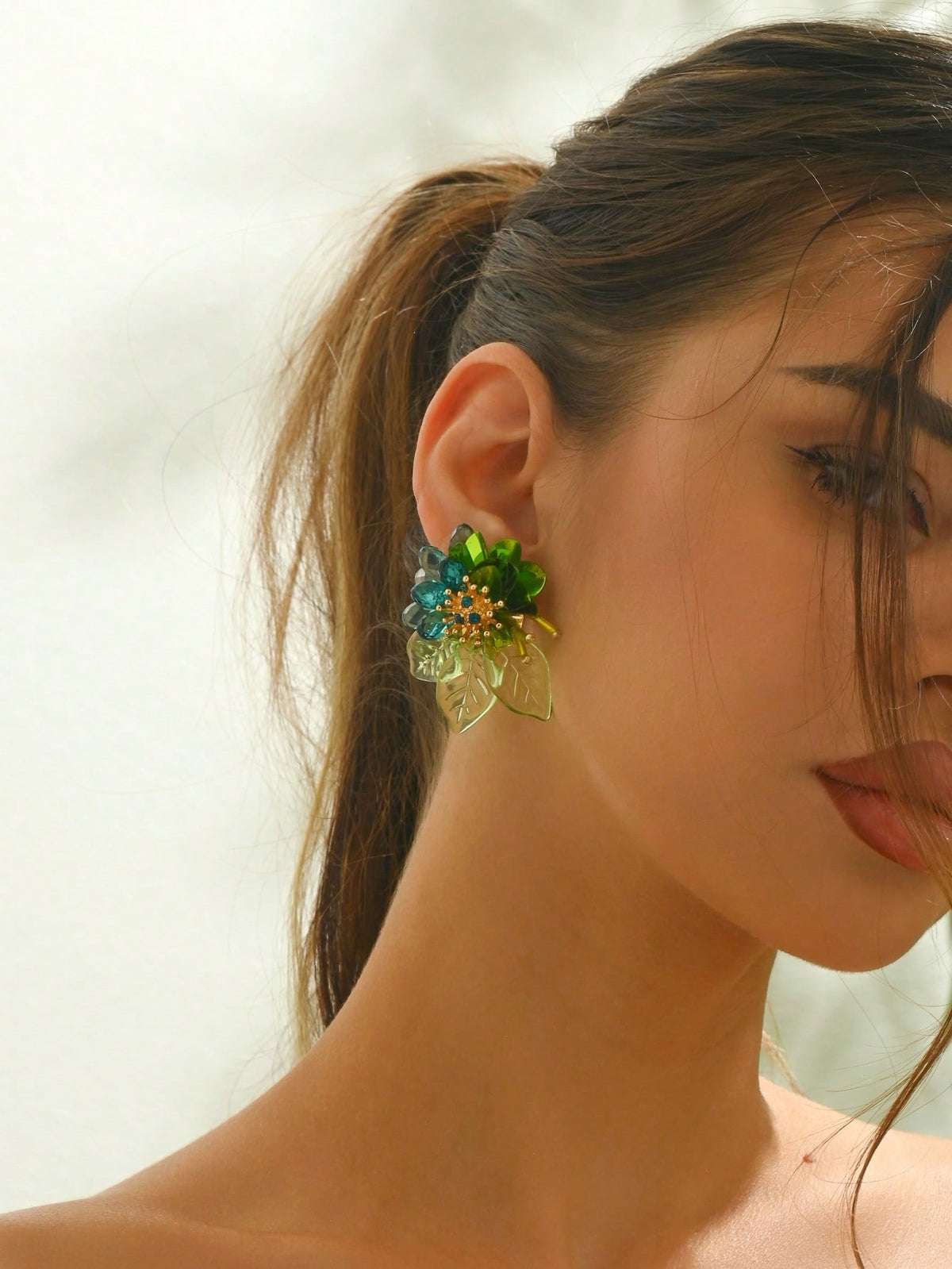 Women's Bohemian Floral Woven Tassel Stud Earring Set