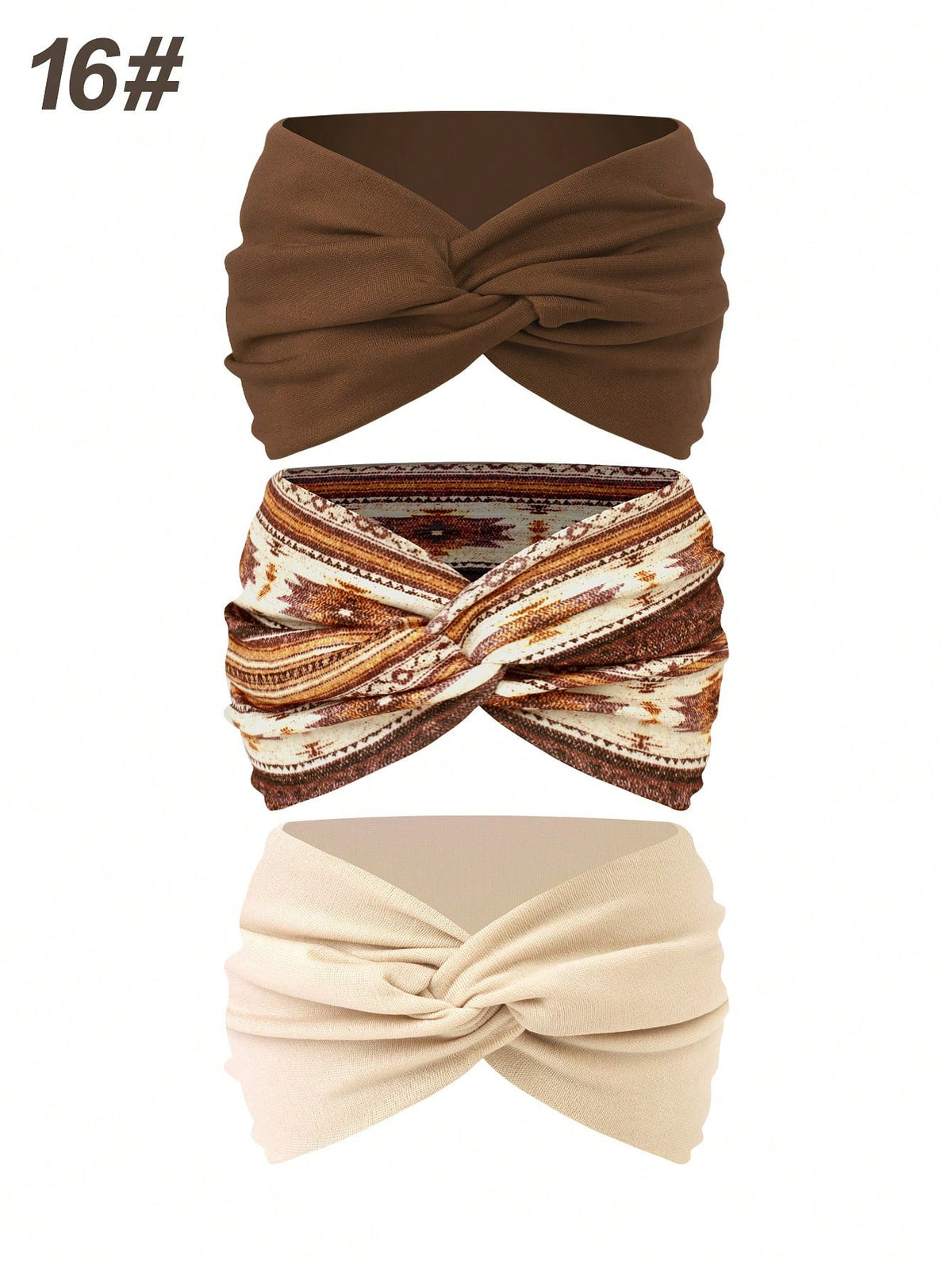 Women's Bohemian Wide Cross Headband Set