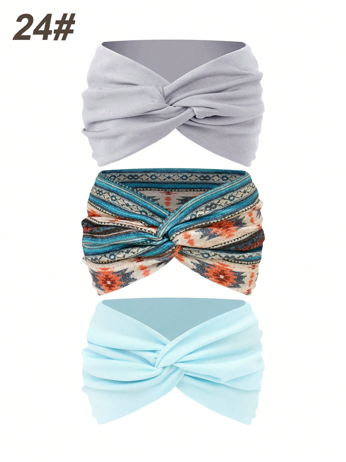 Women's Bohemian Wide Cross Headband Set