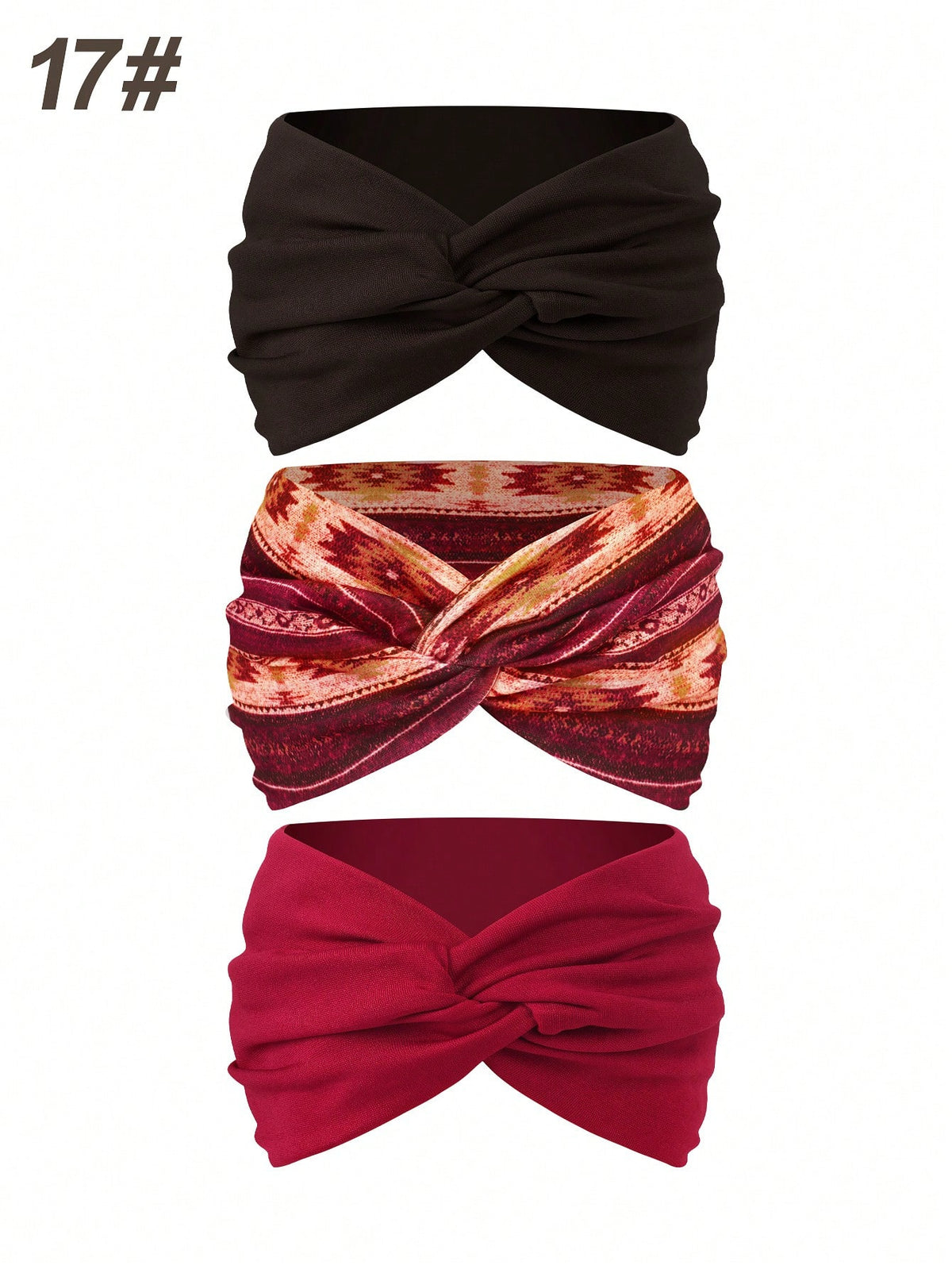 Women's Bohemian Wide Cross Headband Set