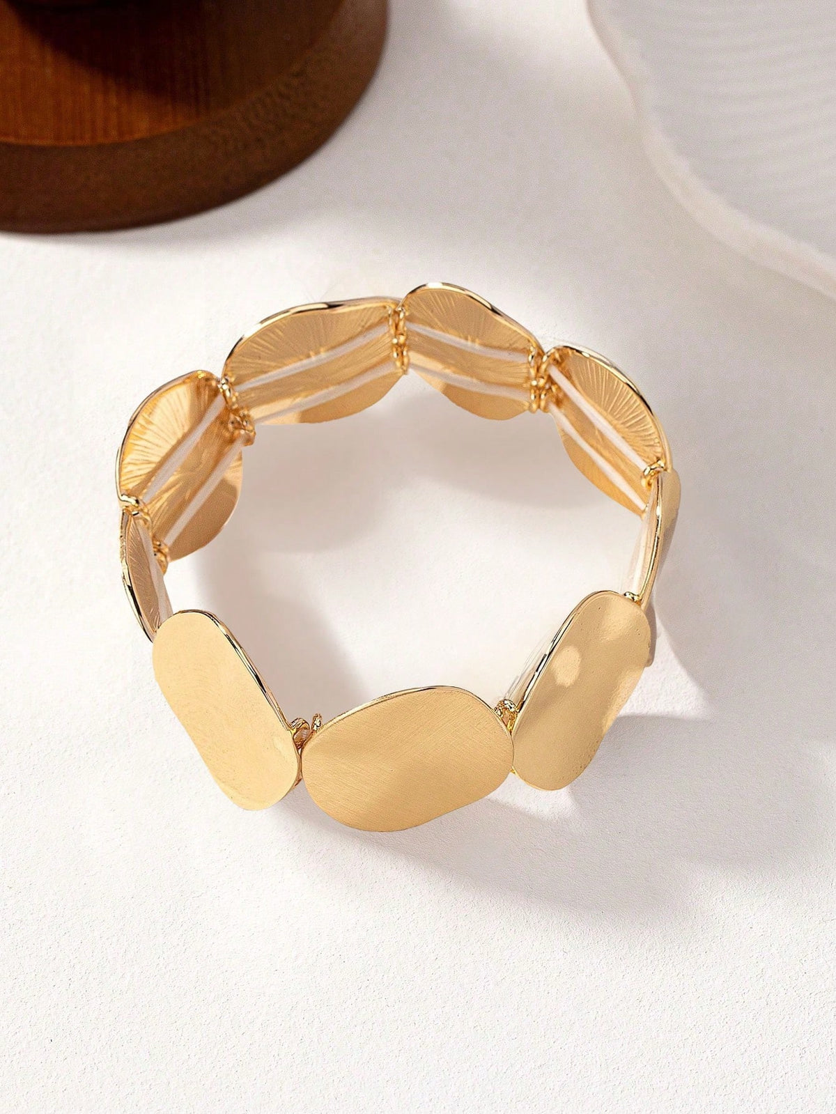 Women's Fashionable Gold-Toned Elastic Bracelet