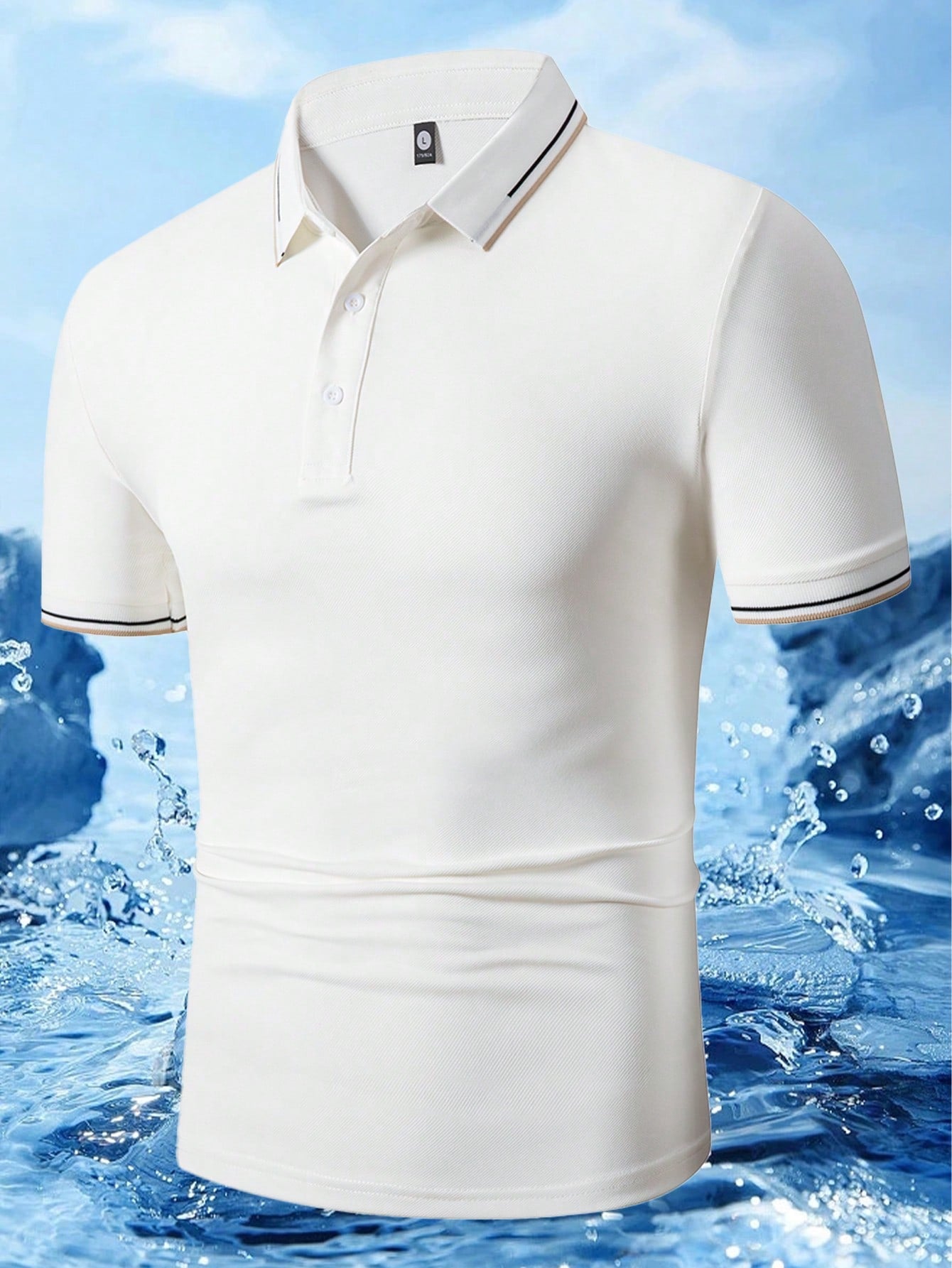 Men's Quick-Dry Thin Short Sleeve Polo Shirt White