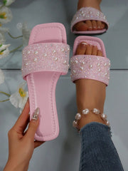 Women's Casual Resort Rhinestone Flat Sandals